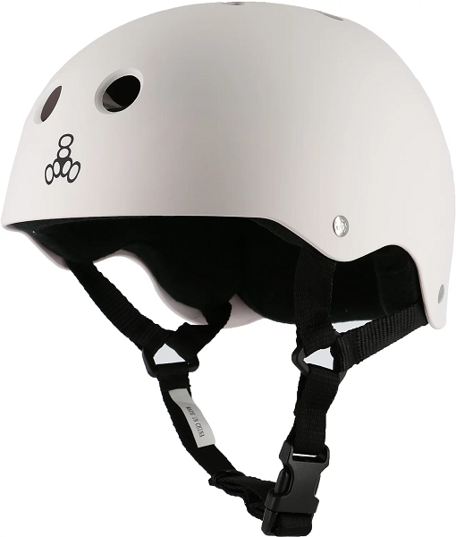 Triple Eight Brainsaver White Rubber Helmet