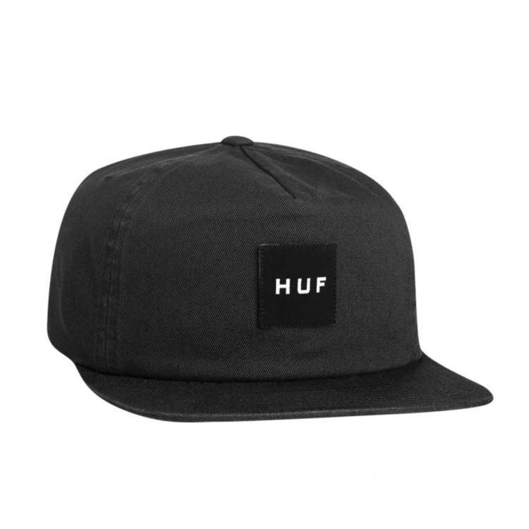 HUF Essentials Unstructured Box Snapback Black