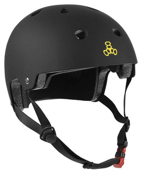Triple Eight Black Rubber Helmet