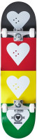 Heart Supply Logo Quad Rasta Skateboard Complete