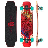 DB Longboards Lunch Tray 36 "Cartoon" Red Longboard Complete